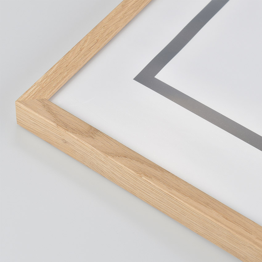 FramesFactory Marco de madera Batino 50x70 cm - marrón - vidrio