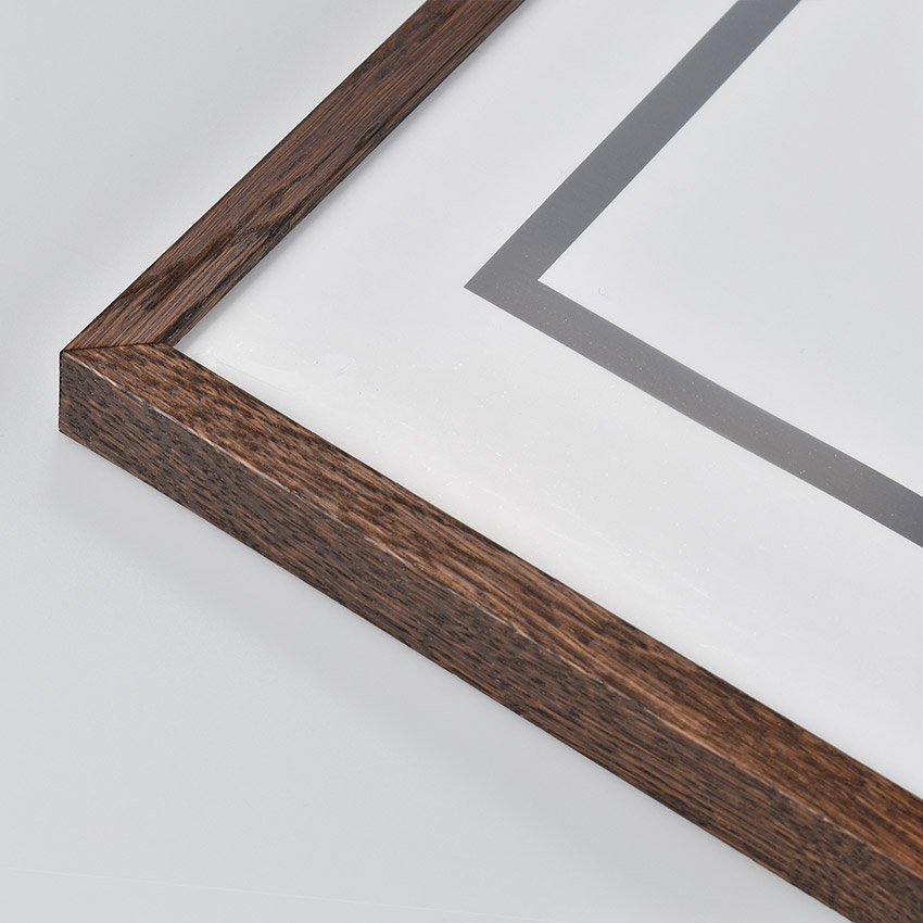 FramesFactory Marco de madera Batino 50x70 cm - marrón - vidrio