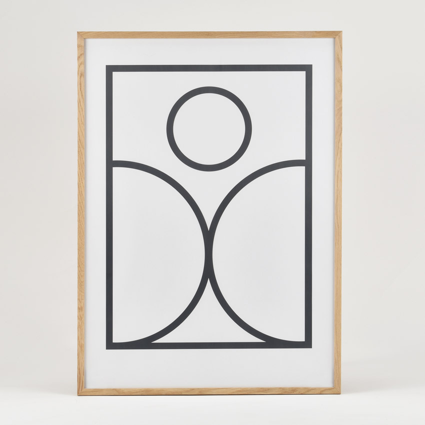 FrameWorks Cornice per poster in legno di quercia naturale, con bordi  classici, 33 x 48 cm, confezione da 2 : : Casa e cucina