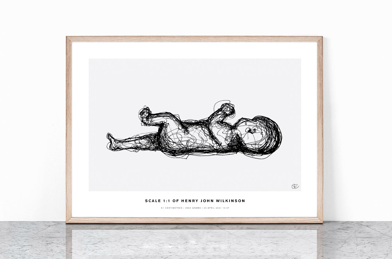 Browse all birth poster designs - The Birth Poster in 1:1 scale